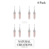 rose quartz earrings